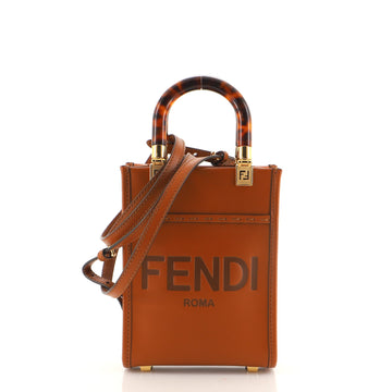 Fendi Sunshine Shopper Tote Leather Mini