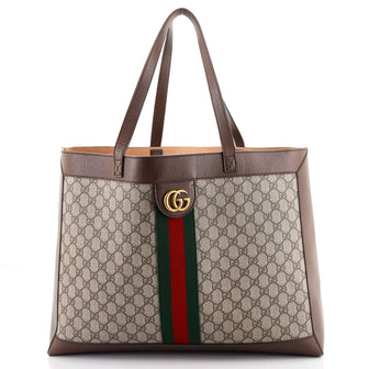 Gucci Ophidia Soft Open Tote GG Coated Canvas East West