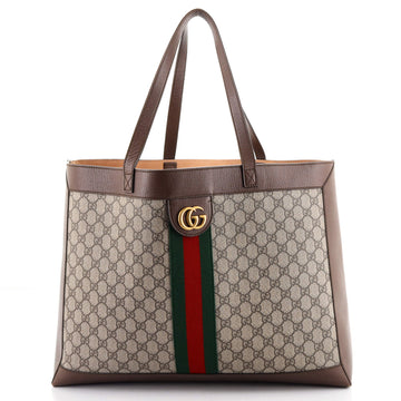 Gucci Ophidia Soft Open Tote GG Coated Canvas East West