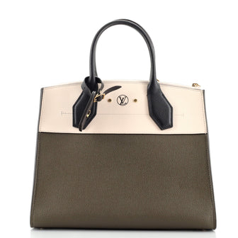 Louis Vuitton City Steamer Handbag Leather MM