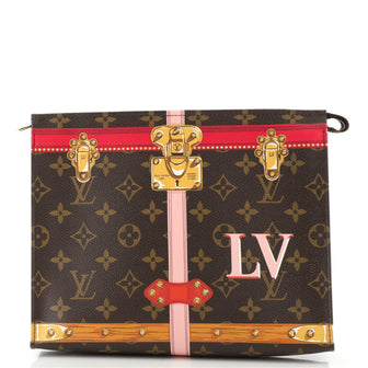 Louis Vuitton Toiletry Pouch Limited Edition Summer Trunks Monogram Canvas 26