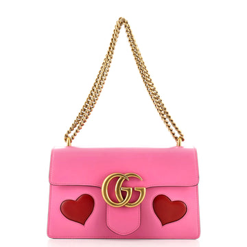 Gucci Marmont Chain Shoulder Bag Patchwork Leather Medium