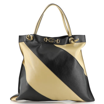 Gucci Zumi Tote Striped Leather Large