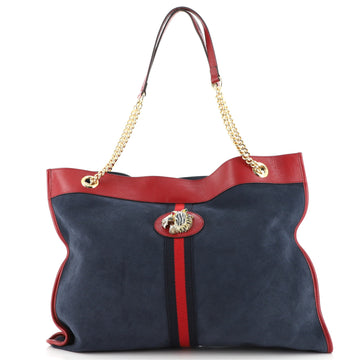 Gucci Rajah Chain Tote Suede Large
