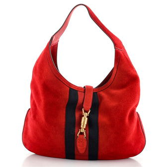 Gucci Web Jackie Soft Hobo Suede Large