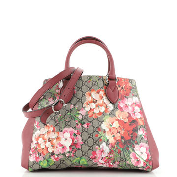 Gucci Convertible Shopping Tote Blooms Print GG Coated Canvas Large