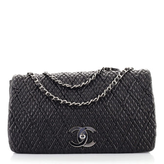 Chanel CC Flap Bag Diamond Matelasse Leather Medium