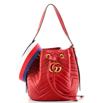Gucci GG Marmont Bucket Bag Matelasse Leather Small