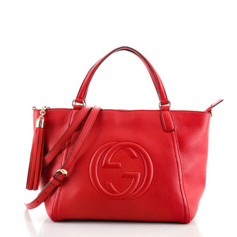 Gucci Soho Convertible Top Handle Bag Leather Small