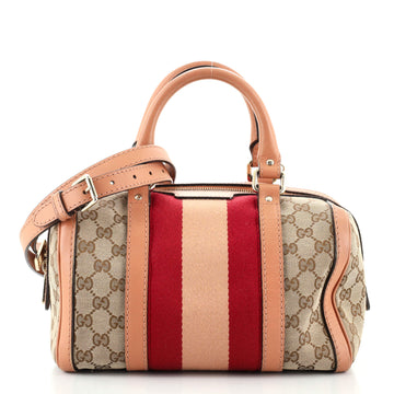 Gucci Vintage Web Boston Bag GG Canvas Small