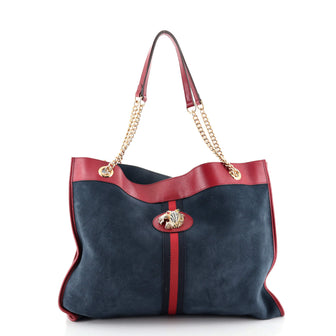 Gucci Rajah Chain Tote Suede Large