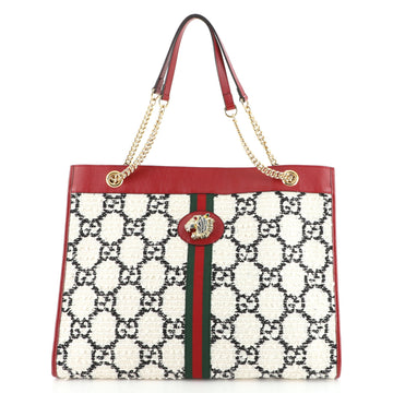 Gucci Rajah Chain Tote GG Tweed Large