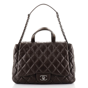 Chanel 3 Bag Double Sided Top Handle Bag Quilted Lambskin Medium