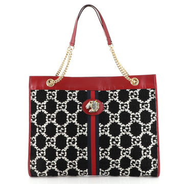 Gucci Rajah Chain Tote GG Tweed Large