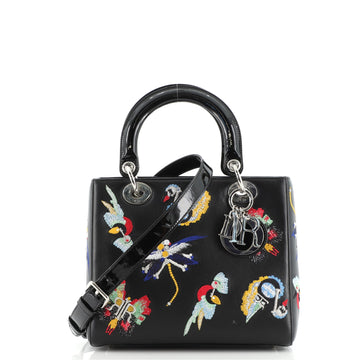 Christian Dior Lady Dior Bag Embroidered Calfskin Medium