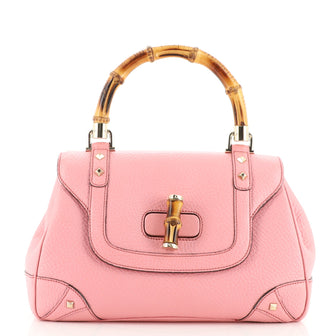 Gucci Bamboo Top Handle Bag Leather Medium