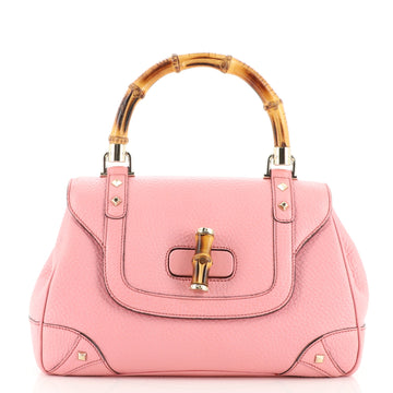 Gucci Bamboo Top Handle Bag Leather Medium