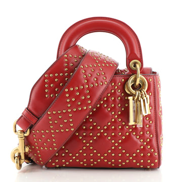 Christian Dior Supple Lady Dior Bag Cannage Studded Lambskin Mini