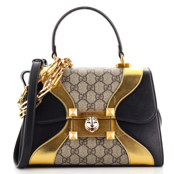 Gucci Osiride Top Handle Bag GG Coated Canvas and Leather Small