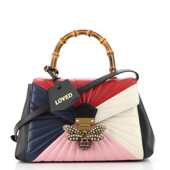 Gucci Queen Margaret Top Handle Bag Multicolor Quilted Leather Medium