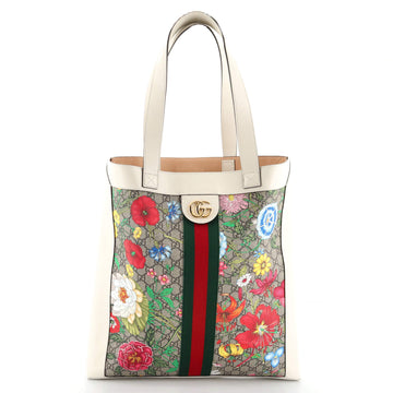 Gucci Ophidia Soft Open Tote Flora GG Coated Canvas Large