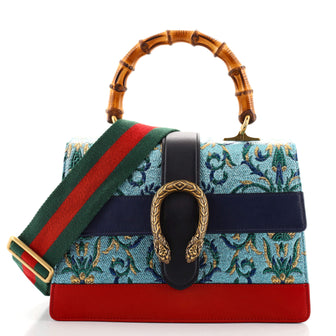 Gucci Dionysus Bamboo Top Handle Bag Floral Jacquard with Leather Medium