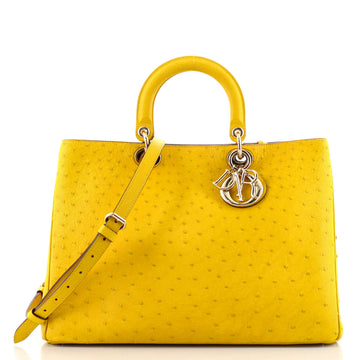 Christian Dior Diorissimo Tote Ostrich Large