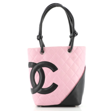 Chanel Cambon Tote Quilted Leather Petite