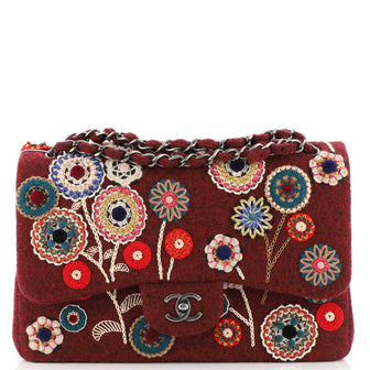 Chanel Paris-Salzburg Flap Bag Embroidered Felt Jumbo