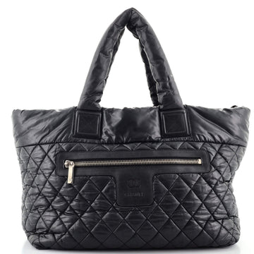 Chanel Coco Cocoon Zipped Tote Quilted Printed Nylon Medium