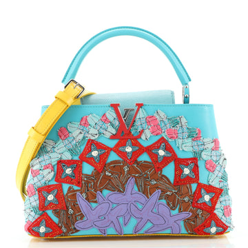 Louis Vuitton Tschabalala Self ArtyCapucines Bag Leather and Lizard Patchwork PM