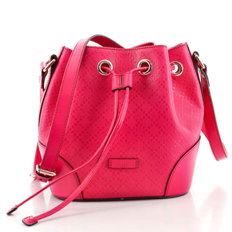 Gucci Bright Bucket Bag Diamante Leather Small