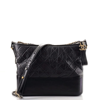 Chanel Bicolor Gabrielle Hobo Quilted Aged Calfskin Medium