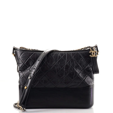 Chanel Bicolor Gabrielle Hobo Quilted Aged Calfskin Medium