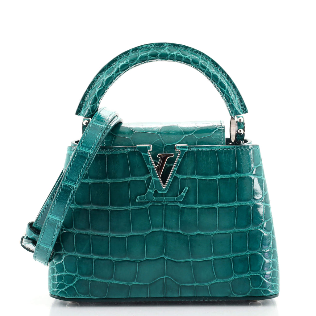 Louis Vuitton Fuchsia Alligator Capucines Mini Bag - Yoogi's Closet