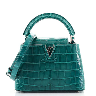 Louis Vuitton Ostrich Capucines Mini - Green Handle Bags, Handbags