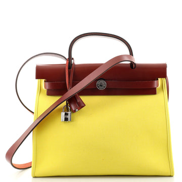 Hermes Herbag Zip Leather and Toile 31