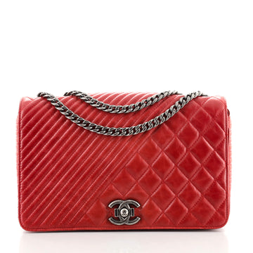 Chanel Coco Boy Flap Bag Quilted Aged Calfskin Medium
