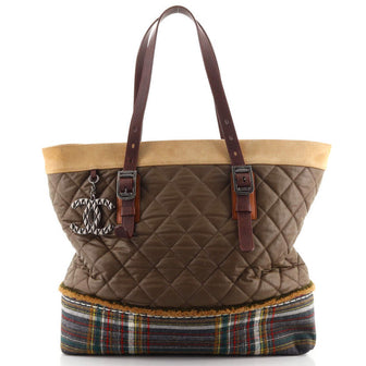 Chanel Paris-Edinburgh Tote Quilted Mixed Leather with Flannel Medium