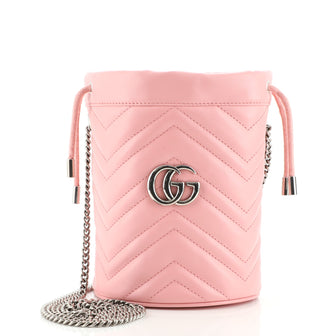 Gucci GG Marmont Bucket Bag Matelasse Leather Mini
