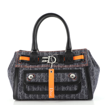 Christian Dior Flight Tote Diorissimo Denim Medium