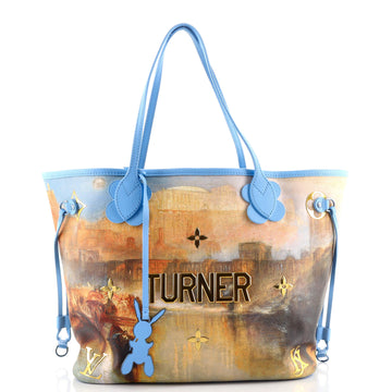 Louis Vuitton Neverfull NM Tote Limited Edition Jeff Koons Turner Print Canvas MM
