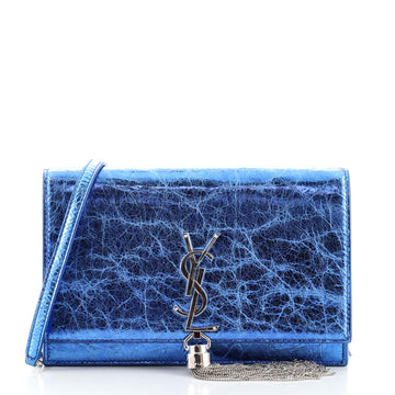 Saint Laurent Classic Monogram Tassel Chain Wallet Leather