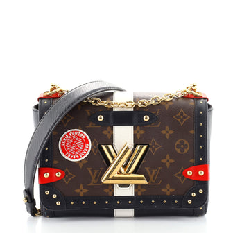 Louis Vuitton Twist Satchel Limited Edition Trunks Monogram Canvas and Epi MM