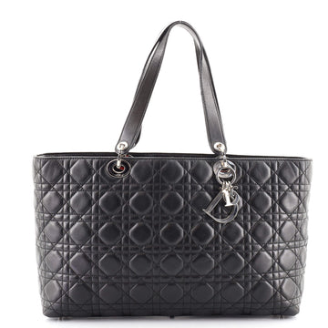 Christian Dior Vintage Lady Dior Tote Cannage Quilt Lambskin Large