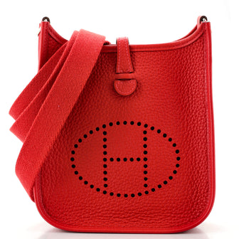 Hermes Evelyne Bag Gen III Clemence TPM Red