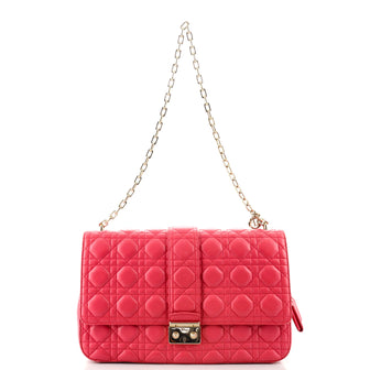 Christian Dior Miss Dior Flap Bag Cannage Quilt Lambskin Large