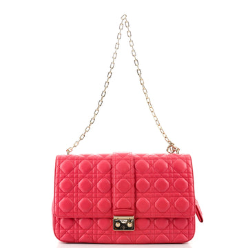 Christian Dior Miss Dior Flap Bag Cannage Quilt Lambskin Large