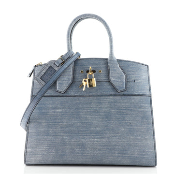 Louis Vuitton City Steamer Handbag Epi Leather MM