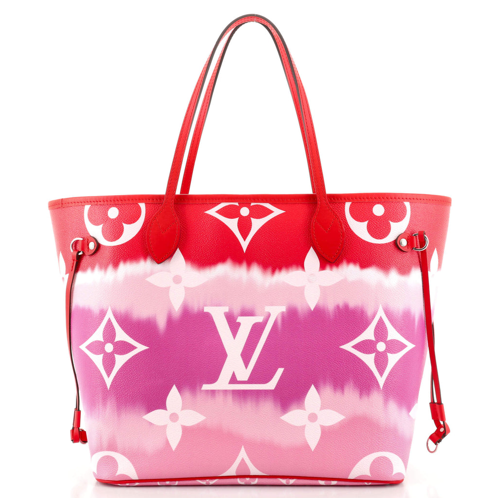 Louis Vuitton Red Monogram Giant Canvas Escale Neverfull MM NM Bag -  Yoogi's Closet
